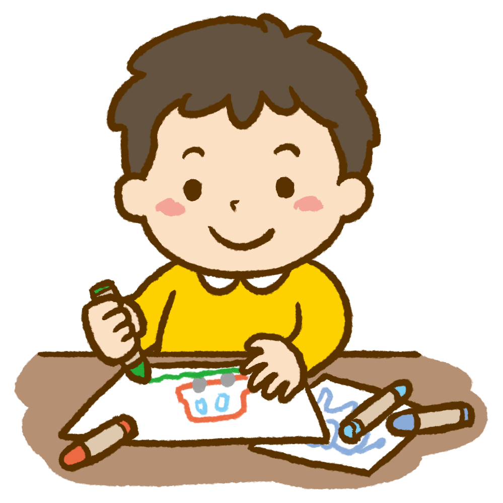 お絵描きをする子ども