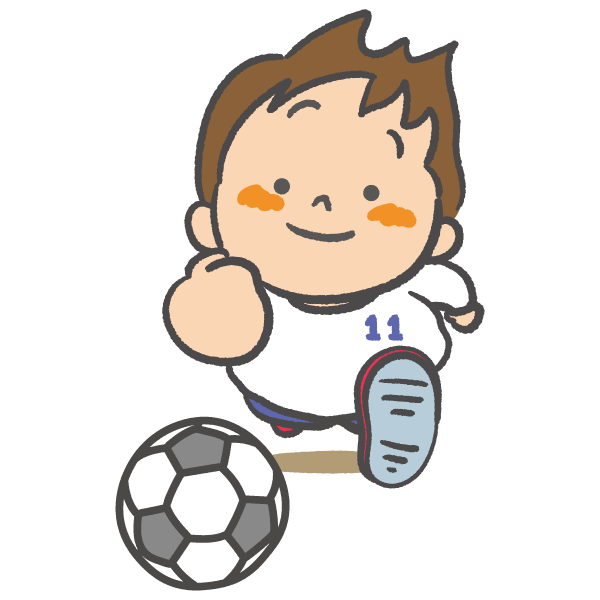 サッカーをする子ども