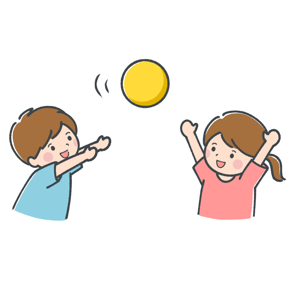 ボールで遊ぶ子どもたち