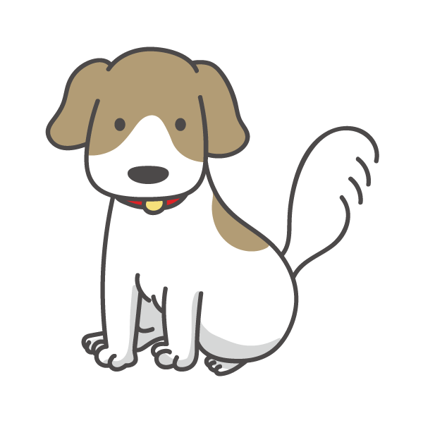 座っている犬