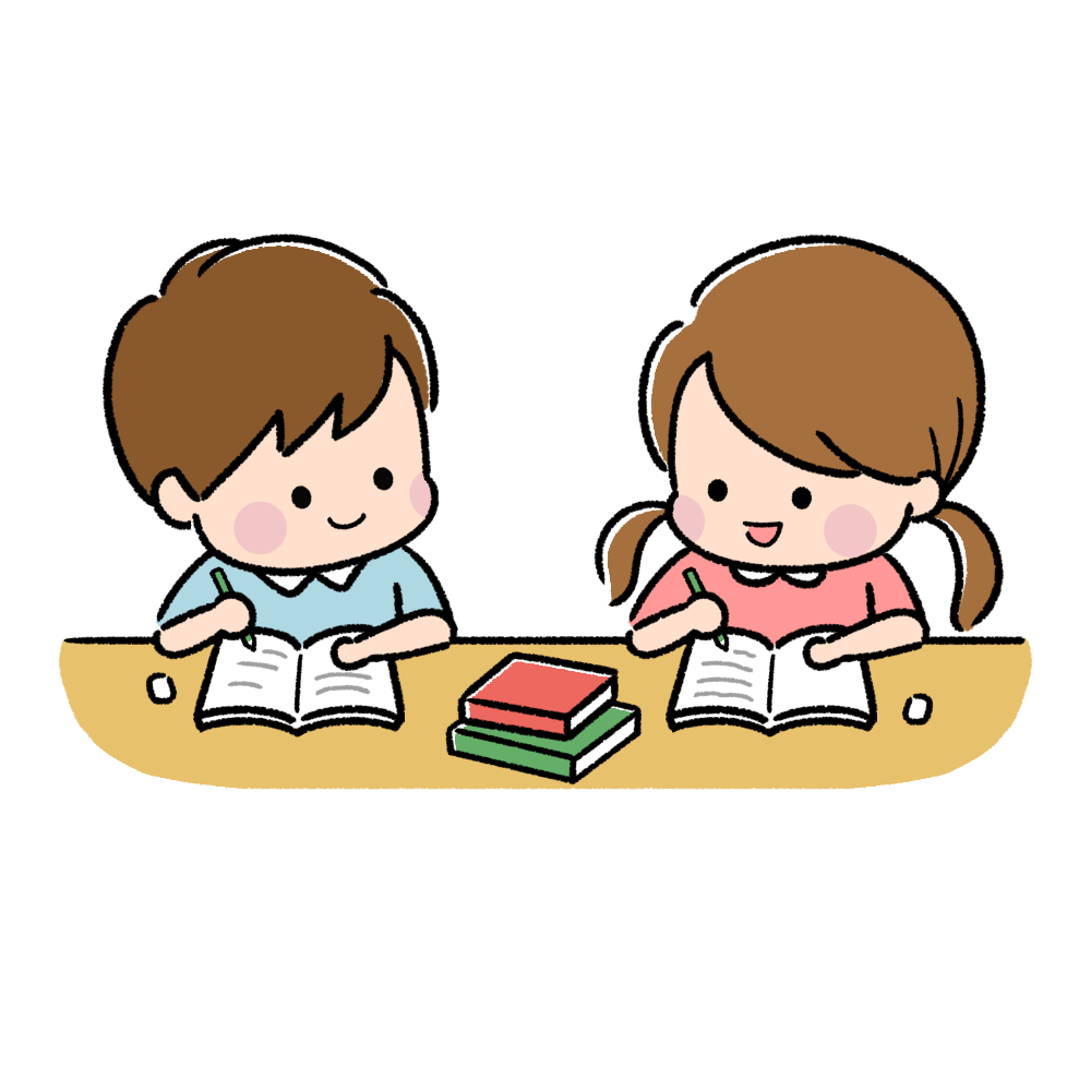 勉強をする子ども|イラスト