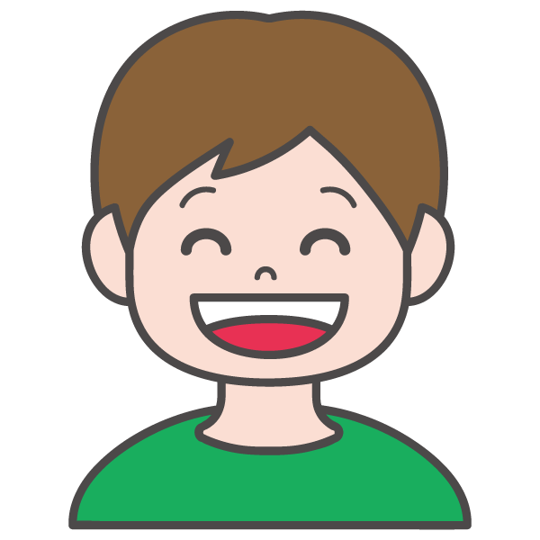 笑顔の男の子（シンプル）