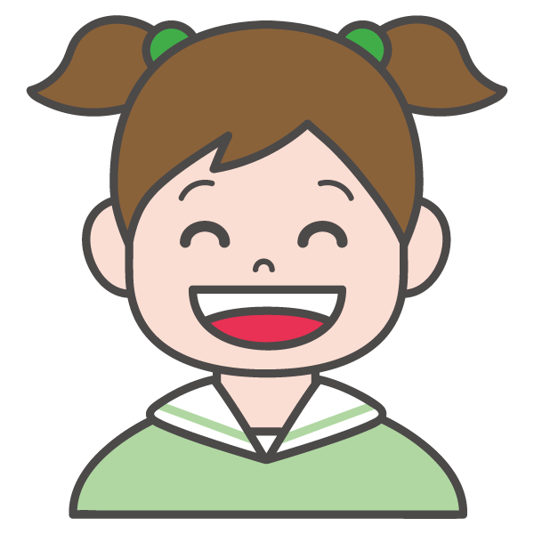 笑顔の女の子（シンプル）
