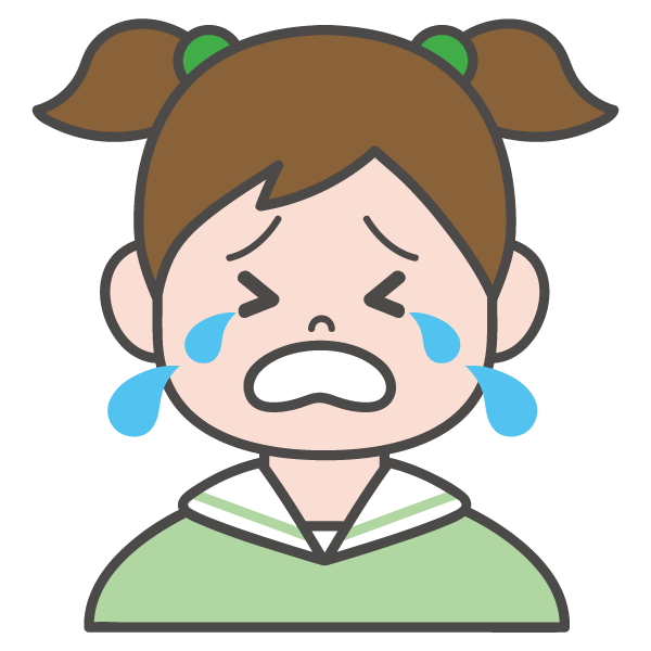 泣いている女の子
