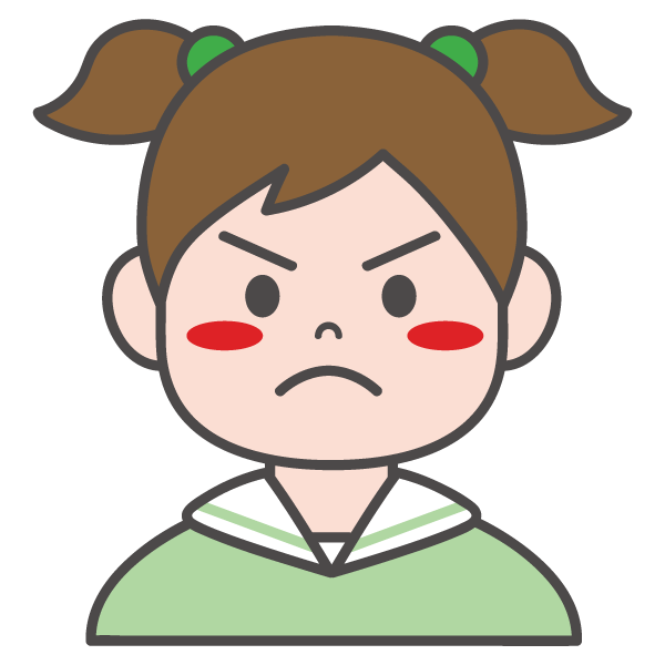 怒っている女の子