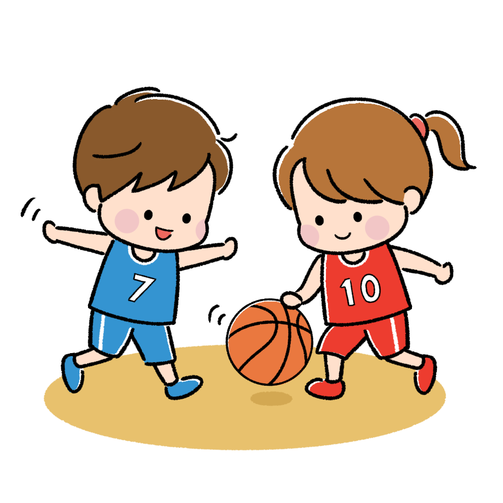 バスケをする子ども