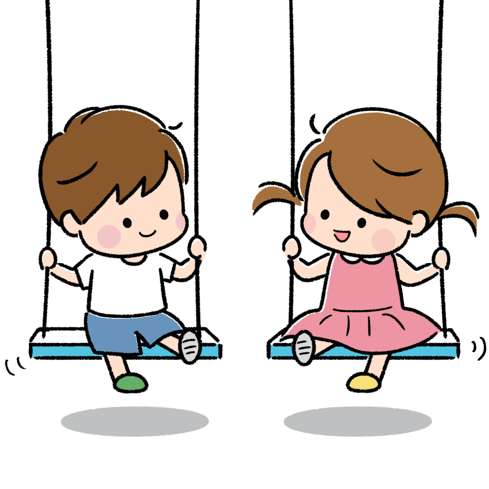ブランコをこぐこども