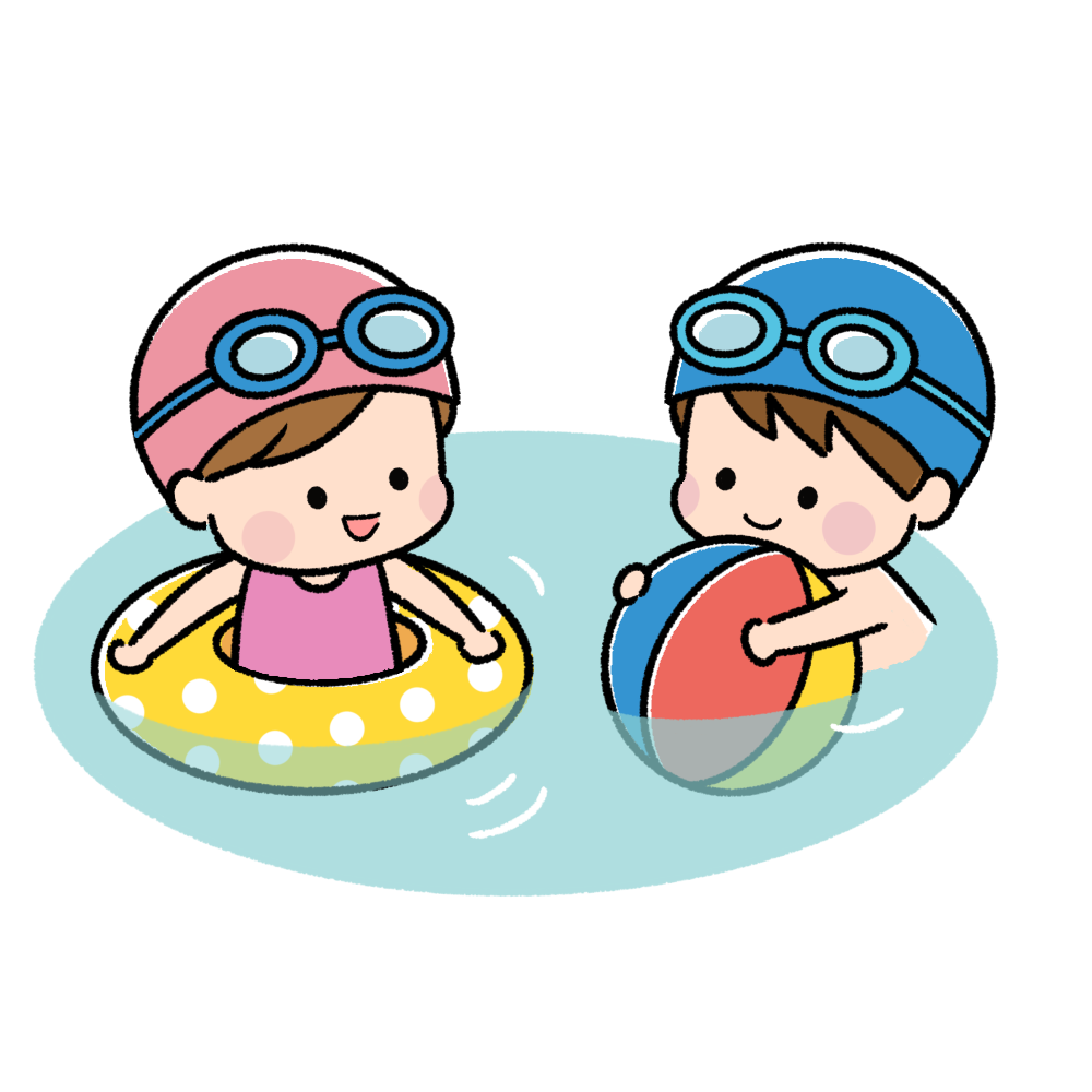 プールで遊ぶ子ども