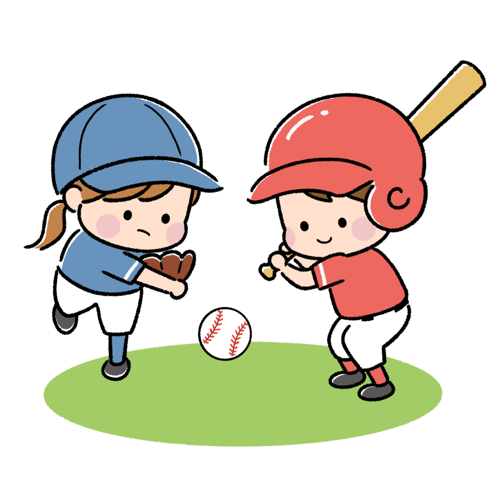 野球をするこども