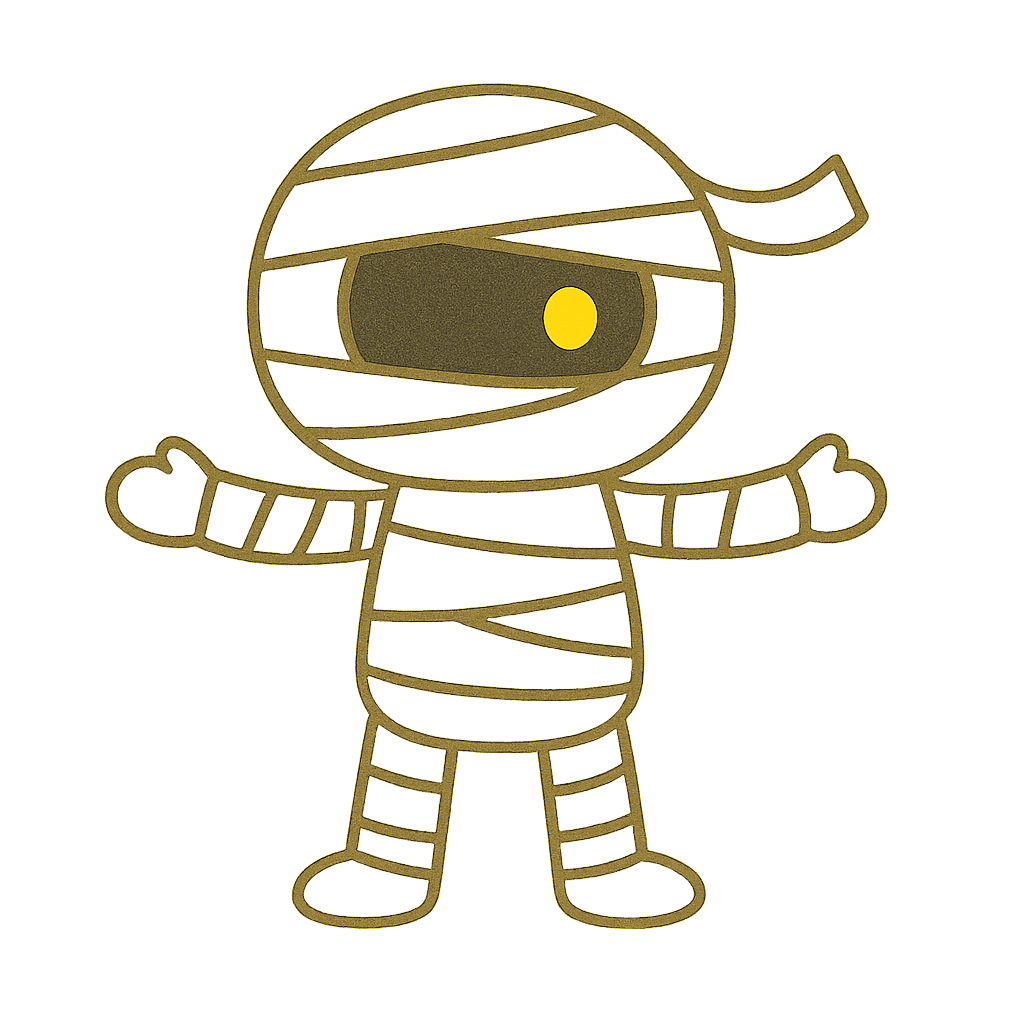 かわいいミイラ男キャラクター