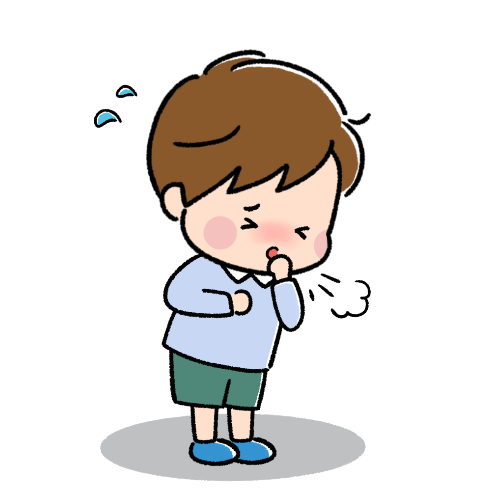 咳をする子ども