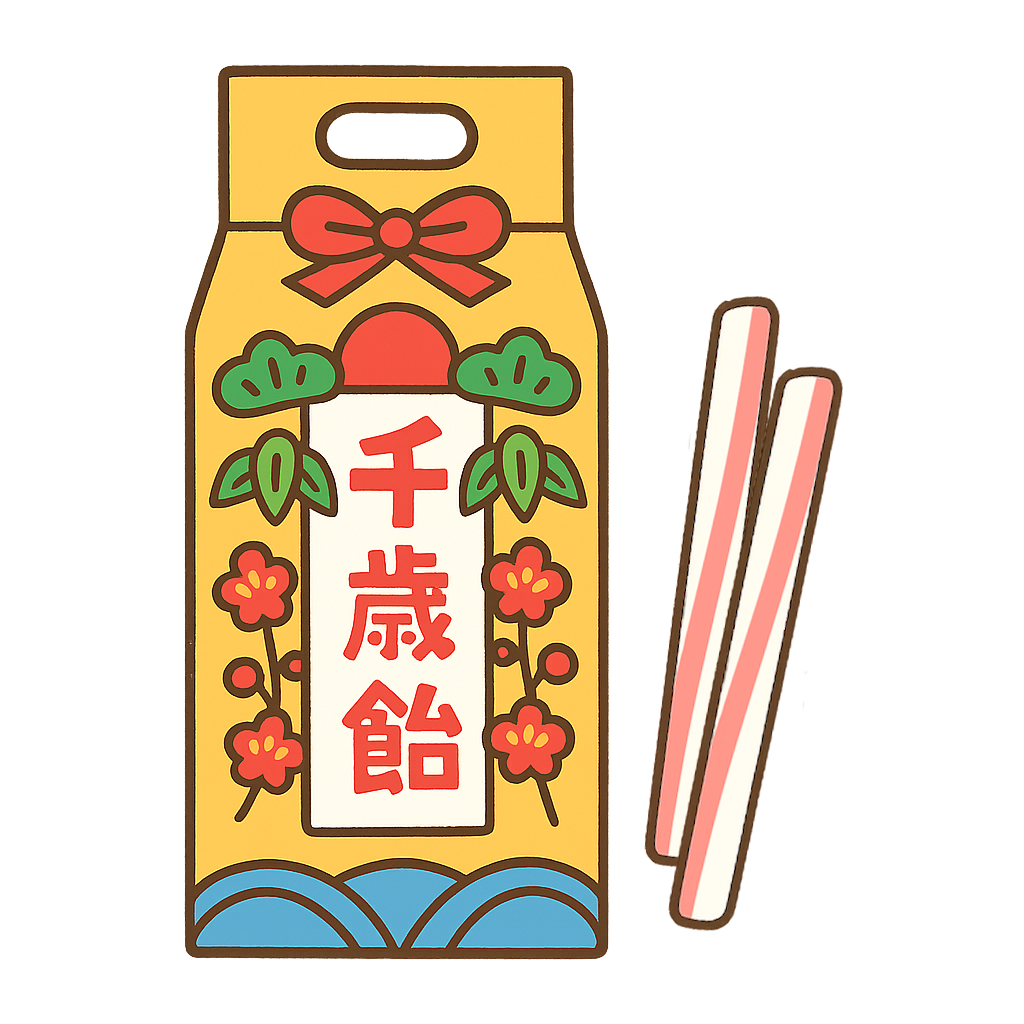 千歳飴|イラスト