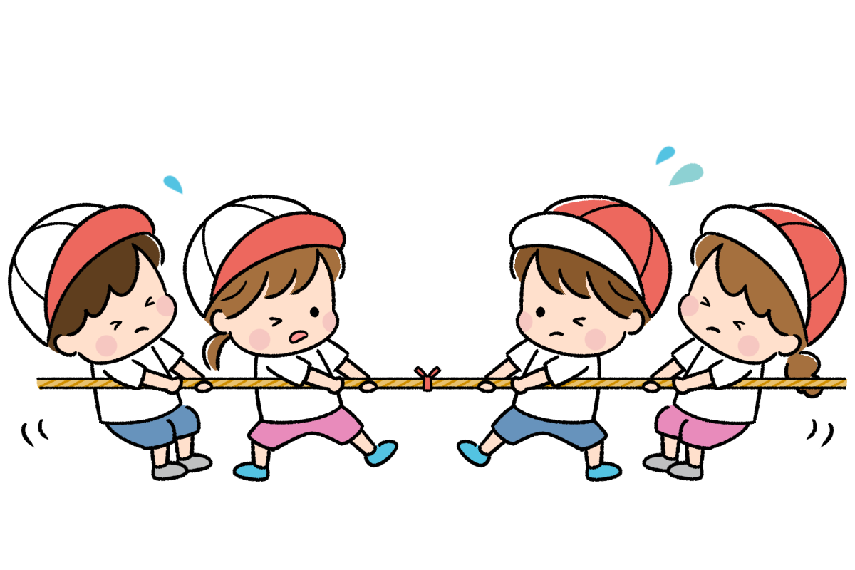 運動会の綱引き|イラスト